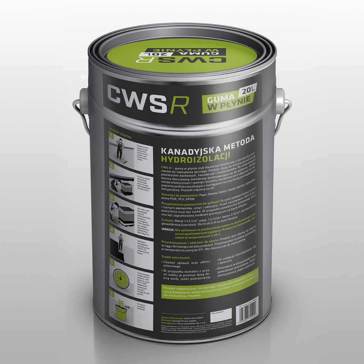 Guma w Płynie CWS R 20L na dach