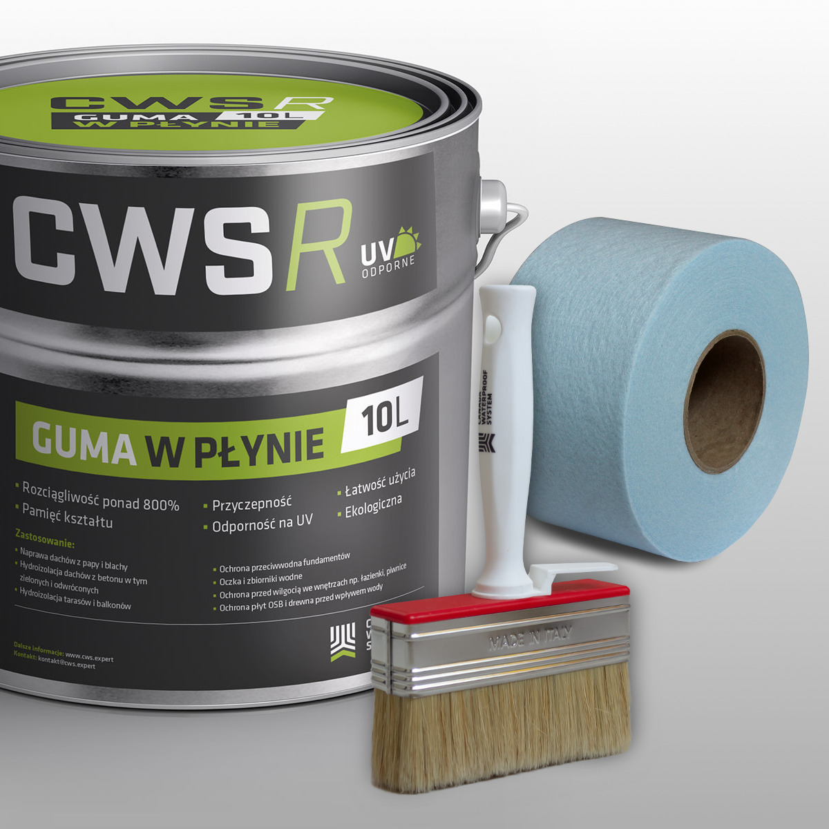 Zestaw naprawczy do dachu płaskiego - Guma w Płynie CWS R